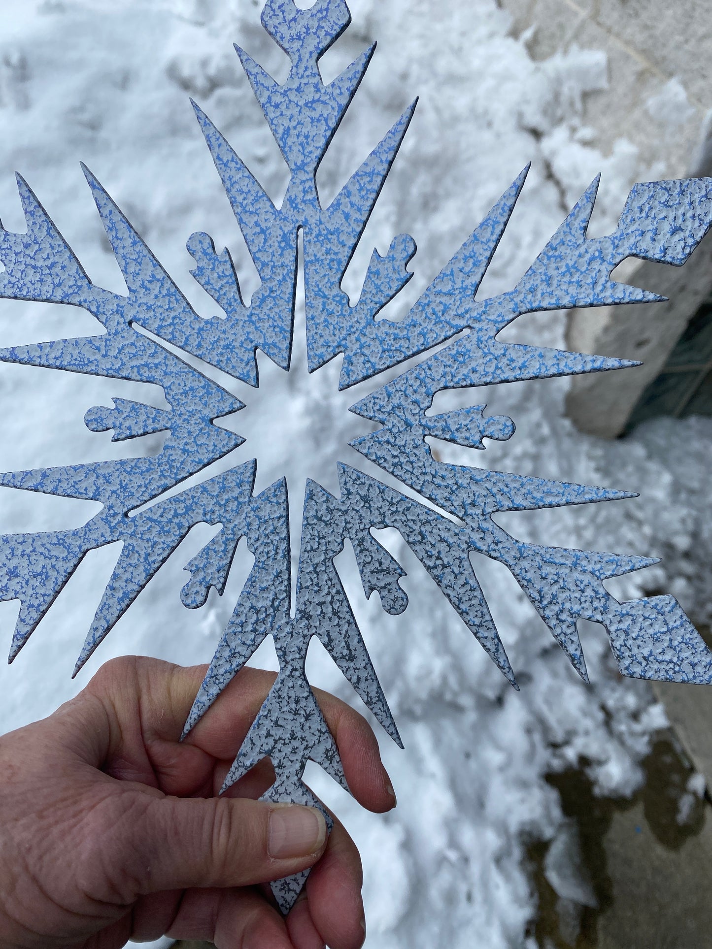 Snowflake, pointed edge, metal art, gift, christmas, winter