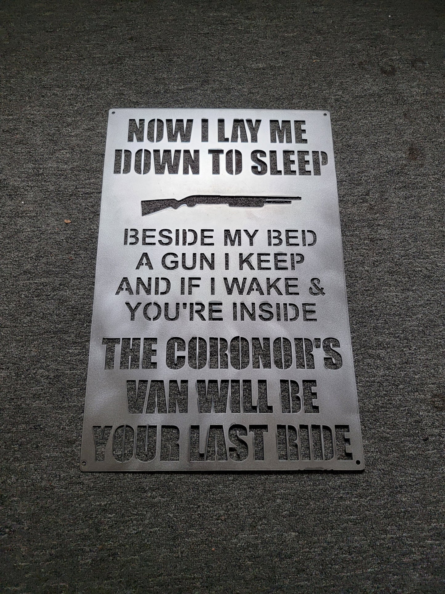 2A Bedtime Prayer - Now I Lay Me Down to Sleep Metal Sign