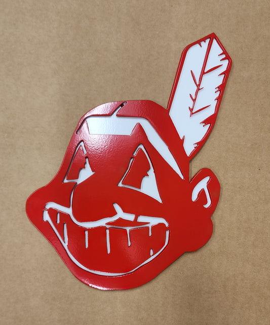Cleveland Indians Chief Wahoo Layered Sign