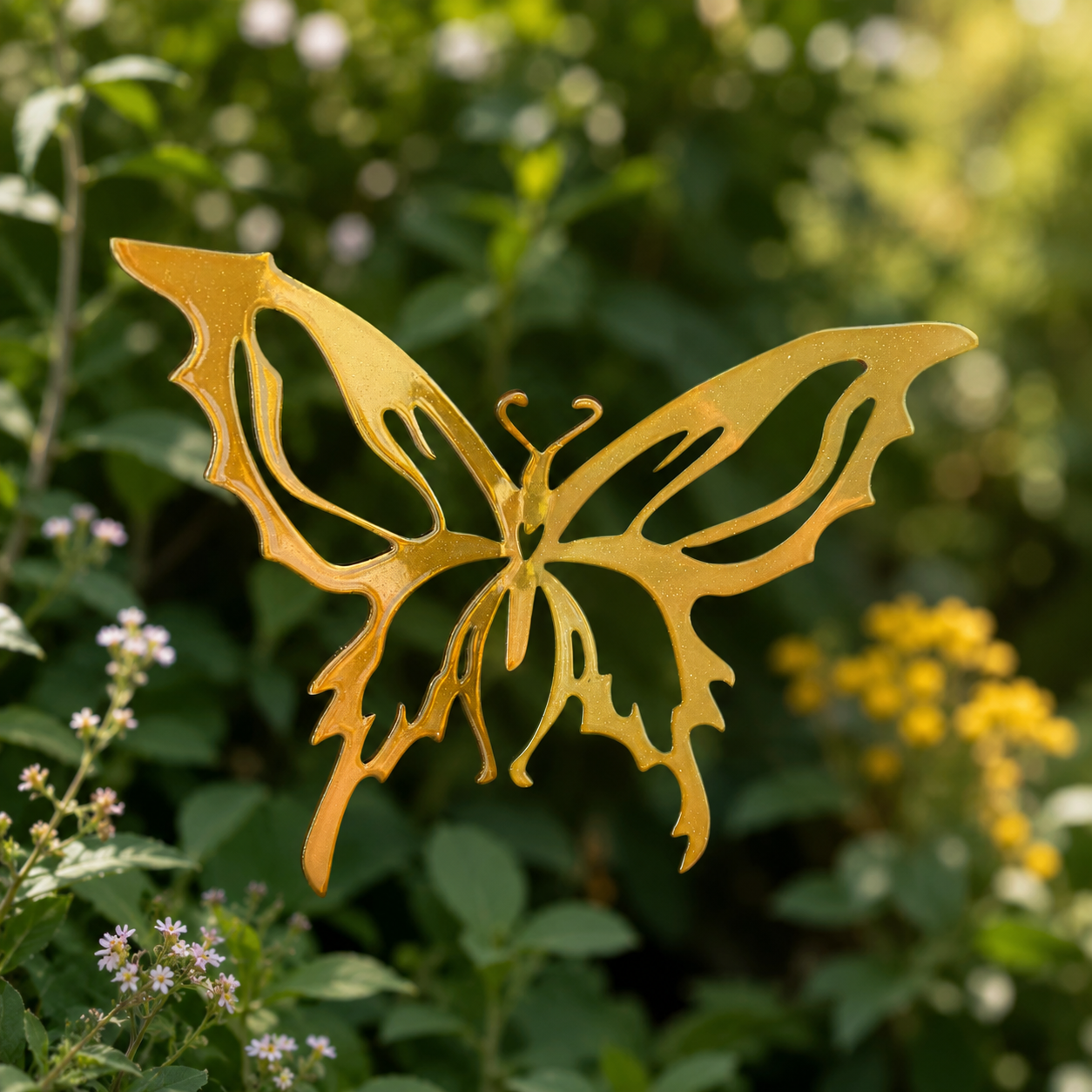 Metallic Butterfly Garden Decor