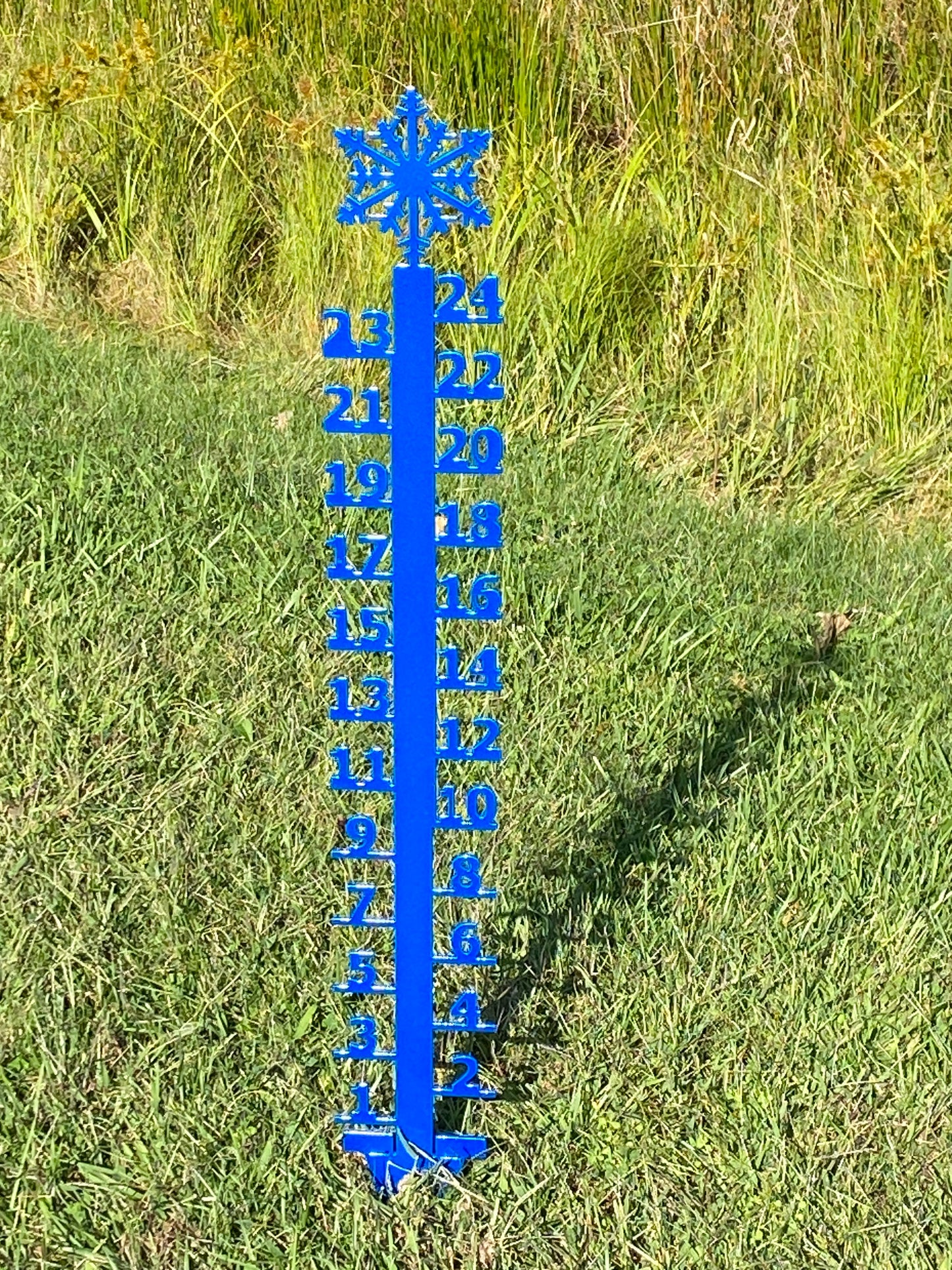 Snow Gauge - Thick metal snow gauge for your yard