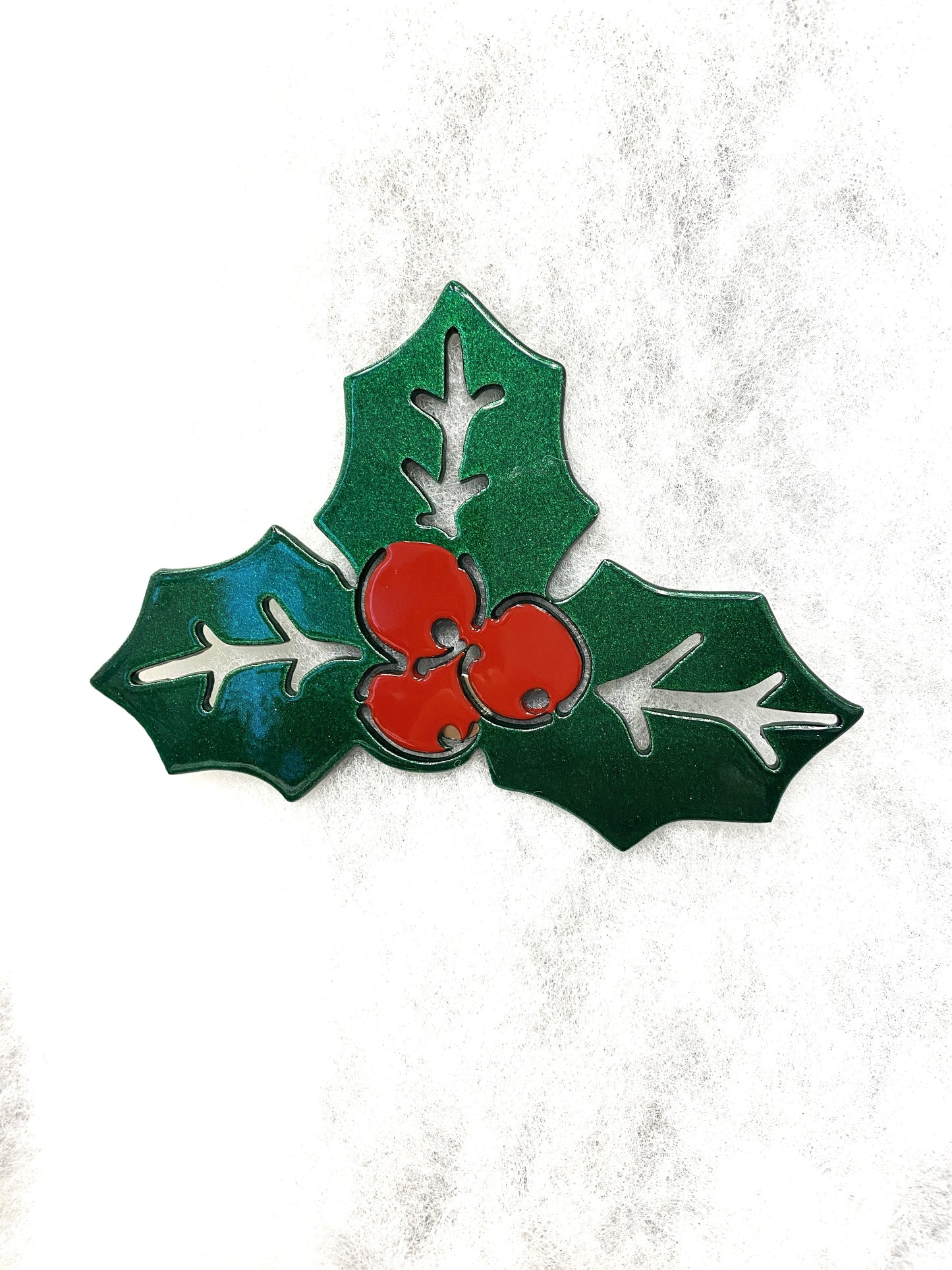 Holly Leaf Metal Accent Magnet
