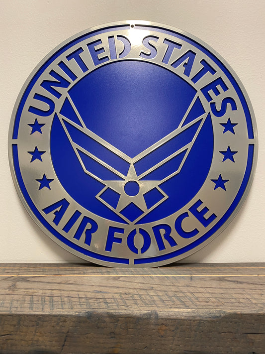 United States Air Force Layered Metal Sign