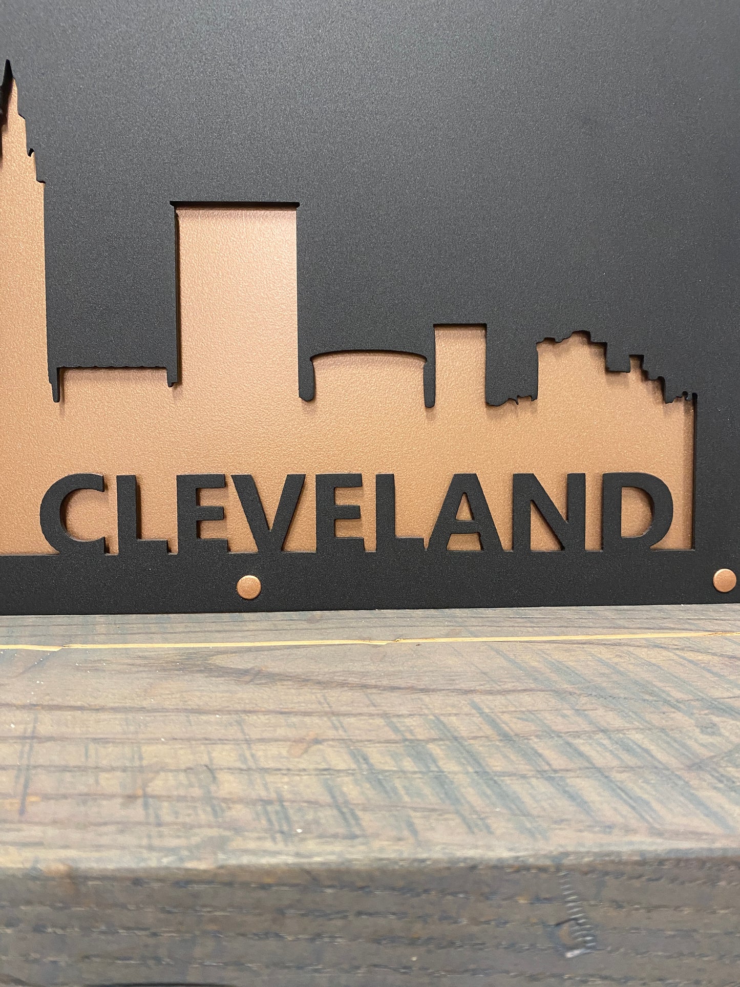 Cleveland Oh Skyline Layered Metal Wall Art.
