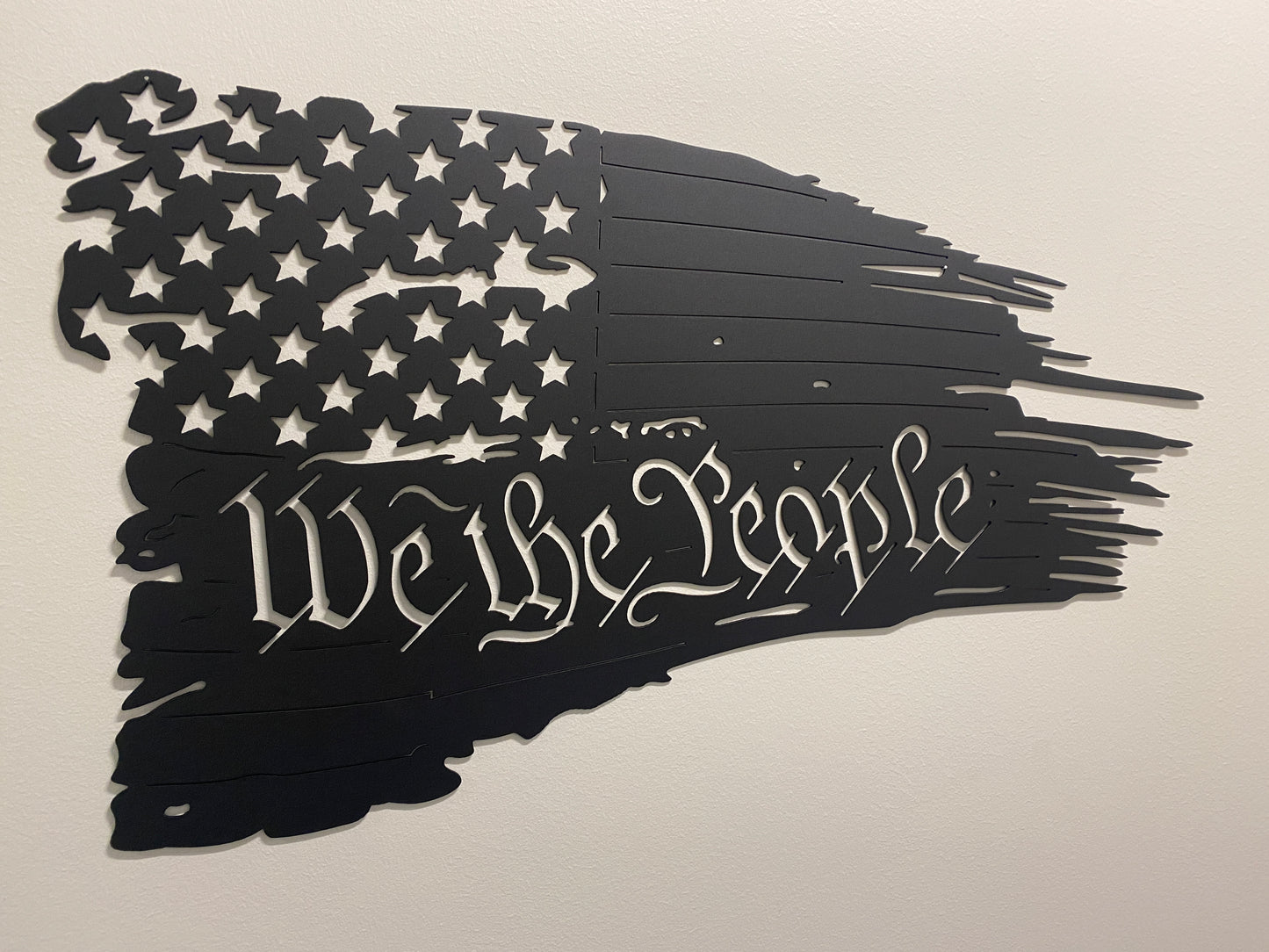 We The People Tattered American Flag