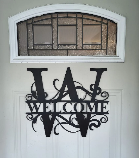 Metal Welcome Sign for your Door or Wall