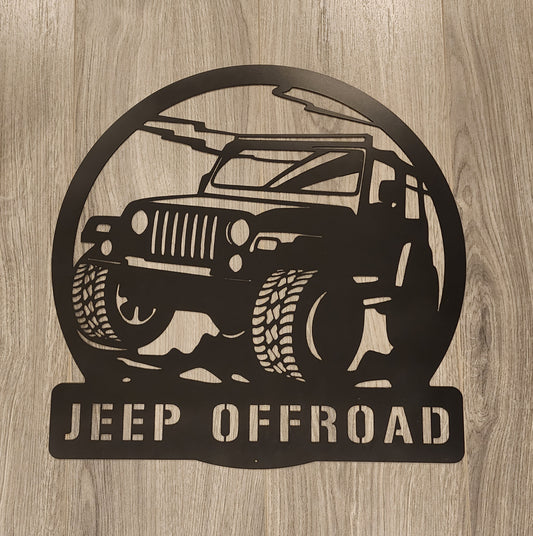 Jeep Offroad Metal Sign